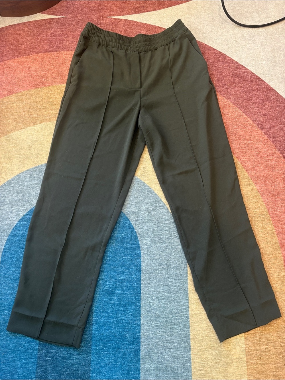H&M Olive Green Elastic Waist Dress Pants